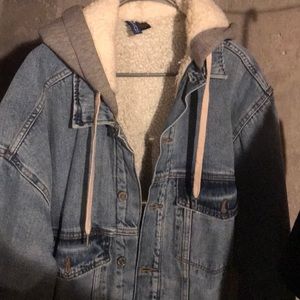 Jean Jacket With Hoodie